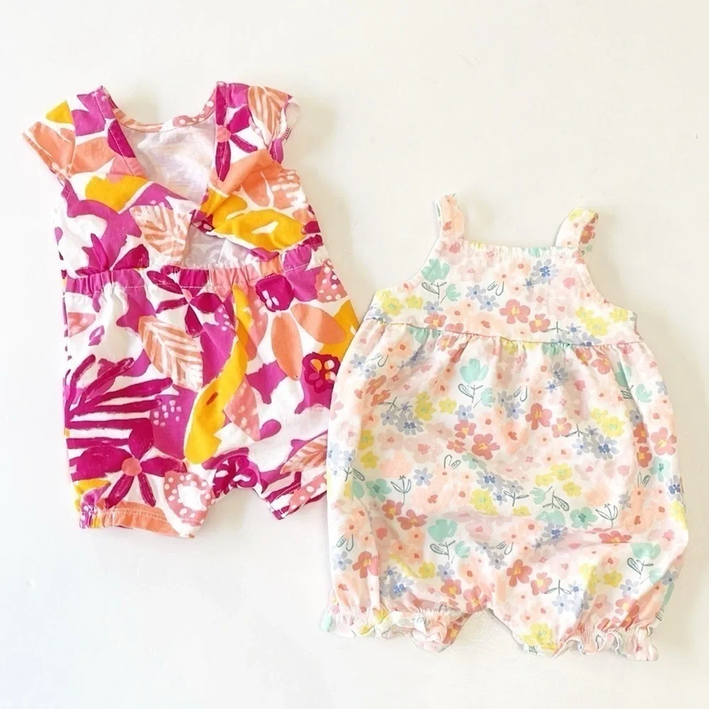 Carter’s baby girls floral rompers